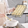 SMVP German dumpling box household food-grade sealed fresh-keeping dumplings and wontons quick-frozen kitchen refrigerator storage artifact transparent gray two layers and two lids about 80-100