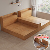 Qiuye Zhuifeng solid wood bed double bed tatami children's low bed floor-standing partition bed twins do not interfere with each other bedroom second child bed twin bed + locker 215*212cm including installation