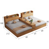 Qiuye Zhuifeng solid wood bed double bed tatami children's low bed floor-standing partition bed twins do not interfere with each other bedroom second child bed twin bed + locker 215*212cm including installation