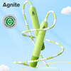 Deli Bamboo Jumping Rope for Children Primary School Kindergarten 3-5-6 Years Old First Grade Beginner Test Training Green