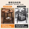 Jingcai coffee table side table sofa side table round table tea table bedside table balcony small table JCJ29 walnut color