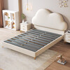 Cream Wind Cloud Children's Leather Bed Modern Simple Solid Wood Double Bed Boys and Girls Princess Bed Cartoon Storage Bed Quality/Children's Bed Color Note/Delivery to Home 1200mm*2000mm Frame Structure