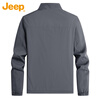 JEEP Jeep Jacket Men's Velvet Thickened Warm Jacket Autumn and Winter Casual Loose Clothes Black Velvet 2XL