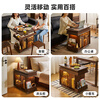 Jiayi solid wood folding coffee table can lift small apartment sofa side cabinet movable trolley home side table tea table