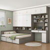 Tangshan tatami bed cabinet wardrobe integrated desk simple children's bed cloakroom small apartment multi-functional solid wood Ptk tatami + standing cabinet 1.2m*2m installation included