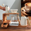 Mongdio hand-brewed coffee pot set hand-ground coffee machine hand-cranked coffee appliance storage bracket sharing pot solid wood storage bracket single