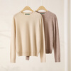 Chunzhu Autumn and Winter Seamless Sheep Wool Round Neck Western Style Warmth Age-Reducing Long Sleeve Inner Bottoming Sweater Women's Wool Sweater Australian Camel M (90-110 catties)