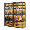 ColesHome figure display cabinet blind box display shelf up to household toy building blocks transparent applicable model storage box remote control lamp * 4 47 wide 7 layers with 3 partitions - with battery
