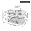 Ye Yu multifunctional detachable layer air fryer accessories can be put into the oven square and round multi-layer grill household drain rack 3-layer stainless steel square rack