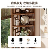 Tuojue Tea Rack Storage Rack New Chinese Style Corner Bogu Rack Tea Room Non-Solid Wood Tea Storage Rack Tea Table Side Tea Cabinet Brown丨Six-Layer Door Model No Specifications