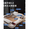 He Jiagong's 2025 new style leather bed, multi-functional massage, high-end tatami double bed, master bedroom, large bed, soft-covered wedding bed, Italian smart and practical single bed, 1800mm*2000mm frame structure