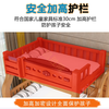 Changshenglong includes installation, children's solid wood upper and lower beds, household multifunctional bunk beds, high and low double layers, varnished straight ladder + bookshelf + 5CM coconut palm mattress, includes installation, upper bunk width 130, lower bunk width 150