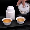 Petunia disposable tea cup Kung Fu tea cup Sugar cane pulp tea ceremony cup tasting tea cup drinking tea cup 50ml sugar cane pulp tea ceremony cup 1 tube total 50 paper cups
