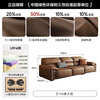 Dipu Green Leather Cowhide Sofa Italian Minimalist Internet Celebrity Elephant Ear Top Ten Brands 3.1 Meter Sofa Ultra Babini