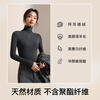 Catman DeRong Wool 2025 New Mid-High Collar Bottoming Shirt Women's Slim Fit Long Sleeve Warm Top