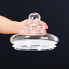 YITELAN storage jar glass bottle lid kimchi wine jar lid sold separately silicone sealed transparent glass lid plastic lid bamboo lid for bottles with an outer diameter of 15cm glass high lid only lid sold