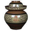 Ye Yu Sichuan home-made pickled vegetable jar earthenware old-fashioned ceramic jar with lid extra large thickened pickled vegetable jar old jar with water capacity of 5 catties with inner lid