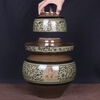 Ye Yu Sichuan home-made pickled vegetable jar earthenware old-fashioned ceramic jar with lid extra large thickened pickled vegetable jar old jar with water capacity of 5 catties with inner lid