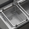 Shijanu 304 stainless steel sink drain basket kitchen drain sink fruit washbasin dishwashing sink drain rack dishes 42 304 stainless steel encrypted version (applicable to the inner length of the sink 37.5~