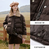 Xiangying Maillard Short Down Jacket Women's 2025 Winter New 90 White Duck Down Coffee Color Little Lapel Jacket Coffee Color M 160/84A/95-110 Jin