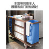 Cleaning cart, multi-function trolley, thickened linen cart, wine room cleaning cart, tool cart, hotel sanitary cleaning cart, single-sided small wheel, brown thickened PP material, noise-free and economical
