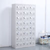 Hard hat storage cabinet 40 dust-free workshop factory employee lockers shoe cabinets 24-door layered lockers with locking roll cabinets information filing cabinets glass cabinet (gray white) 0.9mm ultra-thick and durable