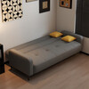 Muchi sofa living room 2025 new modern simple folding sofa bed all-in-one dual-purpose rental house sofa small apartment dark gray scratch-resistant and wear-resistant cat scratch leather three-seater 1.7m *0.95m +2 pillows