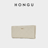 Honggu Bags Women's Wallet New Cowhide Long Wallet Multiple Card Slots Large Note Wallet New Year's Gift Off-White