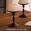 Shantou Lincun antique North American walnut candle holder, bone china light cover, decorative scented candle, romantic dining table and side cabinet ornaments, North American walnut candle holder + ceramic light cover