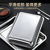 Vnash 304 stainless steel plate square plate deepened rectangular tray steamed rice plate grilled fish plate barbecue plate cold dish plate