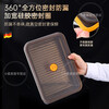 He Jiangong German brand food 316 stainless steel crisper box with lid dumpling wonton square box storage refrigerator quick-frozen seal (light style) + sealing lid 3 layers