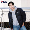 FILA Yi Yang Qianxi same style | Fila official men's down jacket 2025 winter new loose warm colorful down black - BK XL 180/100A/XL
