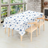 Monkey Dafu disposable tablecloth plastic PEVA printed birthday party Christmas tablecloth thickened plastic rectangular Christmas white snowflake tablecloth