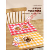 CLCEY disposable takeaway small tablecloth, small size, thickened waterproof and oil-proof stone cloth placemat, individually packaged catering customization, suitable for two people, four-color plaid 80 80cm, 50 each, 20 in total