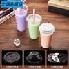 Feidiansen 90 caliber milk tea cup commercial transparent plastic light cup with lid 95 caliber 500ml U-shaped cup custom 90 blister U cup 700ml-13g 1000 pieces