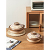 Caiguan Japanese-style Jinwuyaki ceramic casserole soup pot suitable for 2-3 people long and soup pot-brown 2500ml