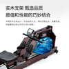 MI Xiaomijiao British commercial water resistance rowing machine home gym solid wood rowing machine boat folding house of cards log upgraded version/North American imported FAS grade oak