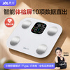Xiangshan Body Fat Scale Smart Weight Scale Large Color Screen Display Heart Rate Analysis Electronic Body Scale 24 Items of Body Data White Type-C Rechargeable Model