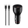 Huawei (HUAWEI) original 100W car charger super fast charging mate70 Pura80 pro mobile phone tablet universal car charger Huawei 100W fast charging built-in Type-C 6A cable