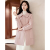 Lost Time Winter Orange Pink Fairy Wool Coat Light Chinese Style High-Quality Small Wool Coat Women 01 Pink S