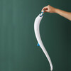 Japanese toilet brush, disposable toilet brush, disposable toilet brush with no dead ends, self-contained cleaner, dolphin style + 12 replacement heads + hook