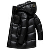 Flying in the Snow Goose Down Series Down Jacket Men's Mid-Length Hooded New Fashion Trend Shiny Warm and Cold-proof Thickened Jacket