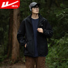 Pull back jacket men's autumn outdoor assault mountaineering jacket waterproof and windproof jacket men's black XL