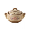 Caiguan Japanese-style Jinwuyaki ceramic casserole soup pot suitable for 2-3 people long and soup pot-brown 2500ml