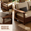 Harmony Home Sofa Medieval Style Solid Wood Sofa Living Room 2025 New Song's Aesthetic Small Apartment Fabric Sofa Combination Four Seats + Imperial Concubine Couch + Coffee Table