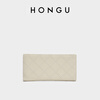 Honggu Bags Women's Wallet New Cowhide Long Wallet Multiple Card Slots Large Note Wallet New Year's Gift Off-White