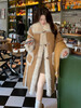 Light luxury high-quality fox fur all-in-one coat for women winter new velvet thickened eco-friendly fur coat khaki long S size 90-130 catties