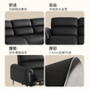KUKA Full Leather Zero Wall Electric Function Thickened Cowhide Sofa Cloud 6383Q Black 3-seater 2 Electric 2.73m