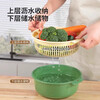 OIMG vegetable sink drain basket double-layer combination multi-piece set water filter vegetable basket plastic kitchen living room washing fruit plate simple green-large, medium and small (double-layer three-piece set)
