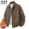 JEEP SPIRIT Jeep Jacket Men's Autumn and Winter American Work Jacket Men's Retro Lapel Men's Black Velvet 2XL